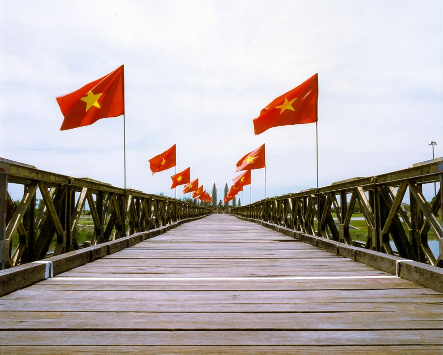 L shape flags, Dubai